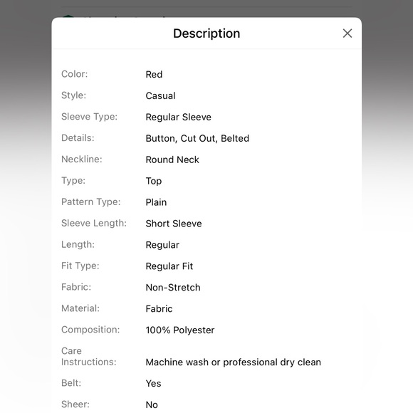 Beautiful Red ❤️ top - Picture 6 of 6